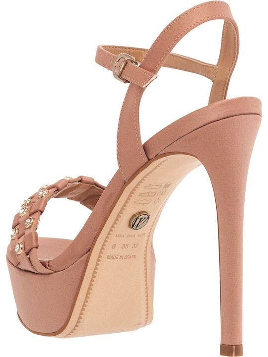 Stoff Sandalen Rosa