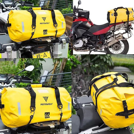 Motowolf Motorcycle Tail Bag 90lt Black