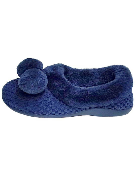 B-Soft Closed Women's Slippers in Blue color