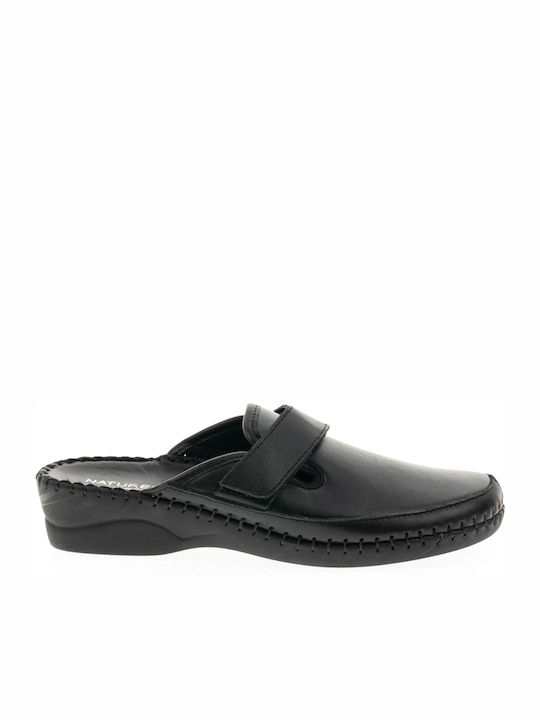 Anatomical Leather Women's Slippers Gray