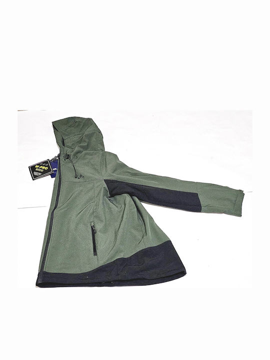 Winter Jacket Softshell Waterproof and Windproof Olive