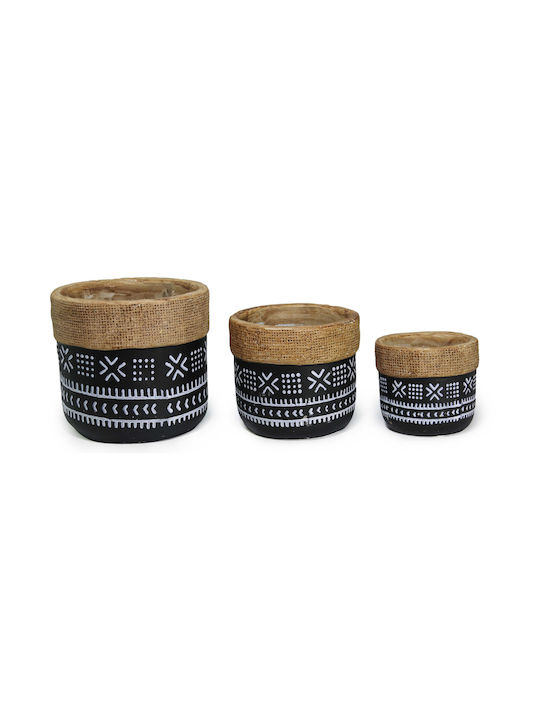 Viosarp Ethnic Rope Topf Keramik Ceramic 10.5x10.5x9.5cm.