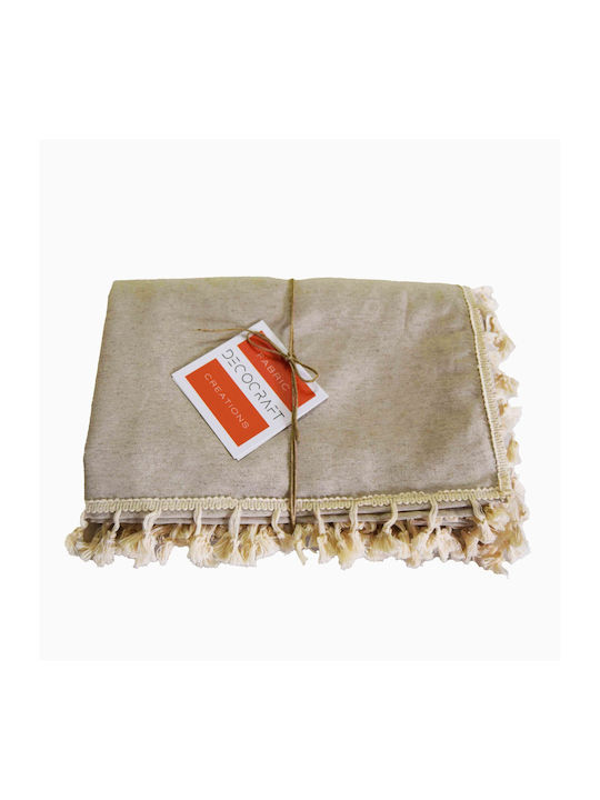Decocraft Tablecloth Boho Beige 160x260cm