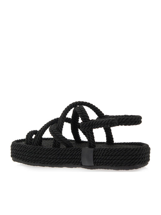 Γυναικεία Σανδάλια Flatforms Μαύρα