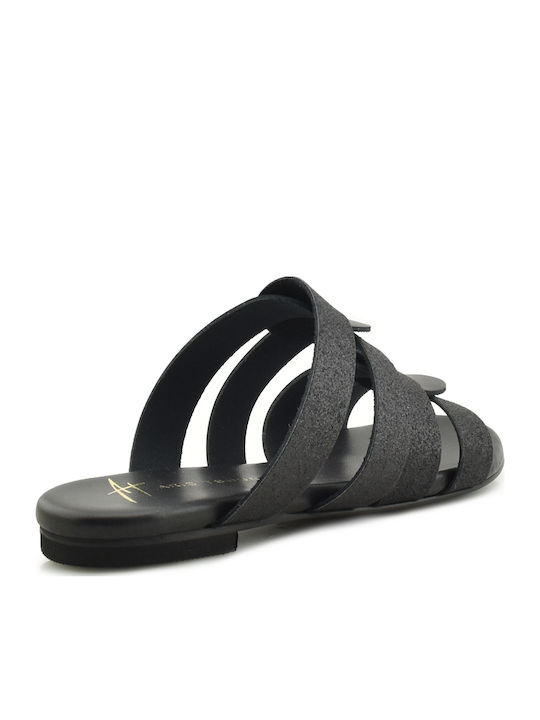Flache Sandalen für Damen in Schwarz Farbe