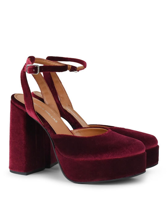 Tsakiris Mallas Burgundy Heels