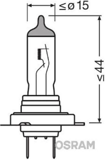 Osram Lampen Auto Classic H7 Halogen 4200K Naturweiß 12V 55W 1Stück LO-