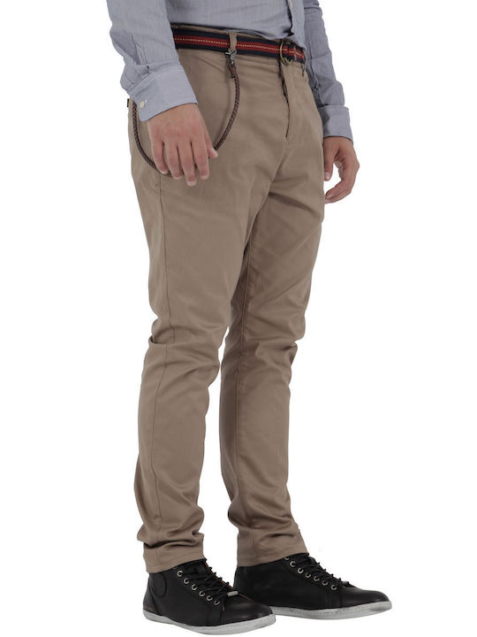 Antony Morato Men's Trousers Elastic in Slim Fit Beige