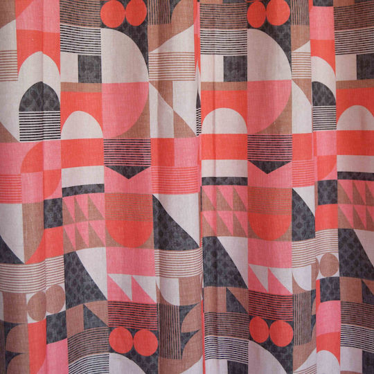 Decocraft Curtain with Pencil Pleat Frame Red 140x270cm