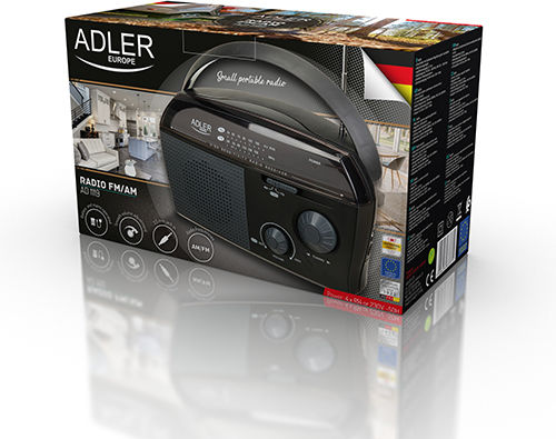Adler AD 1119 Φορητό Ραδιόφωνο Ρεύματος / Μπαταρίας με Bluetooth Μαύρο
