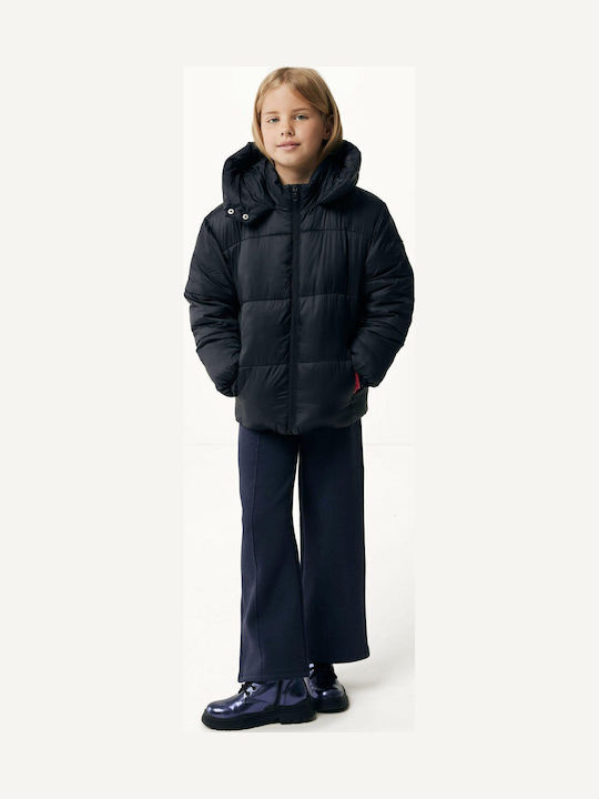 Kids' Casual Jacket with Hood Black JI1161026K