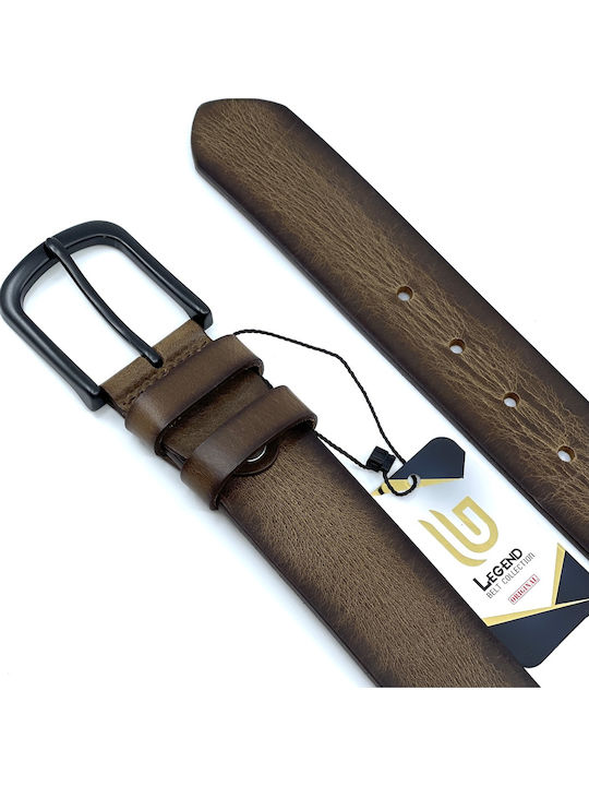 LEGEND Φαρδιά Ανδρική Ζώνη Δερμάτινη Saddle Brown