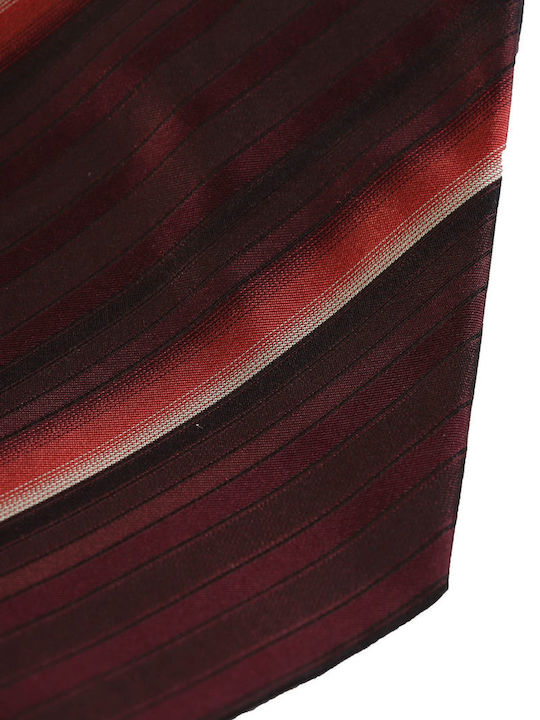 Hugo Boss Ανδρική Γραβάτα Μεταξωτή με Σχέδια σε Μπορντό Χρώμα
