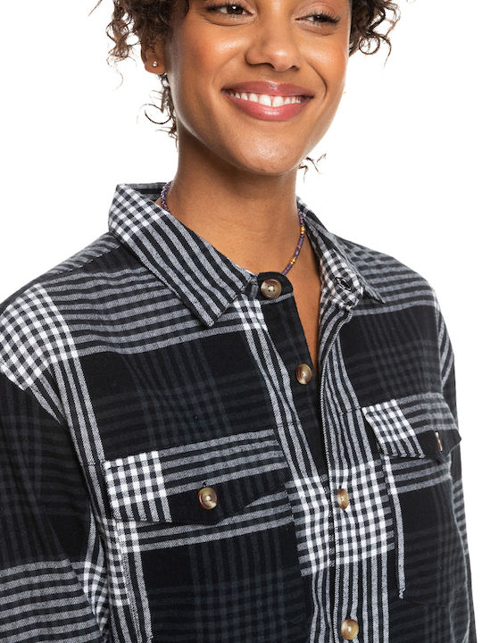 Roxy 'let Women's Long Sleeve Shirt Anthracite