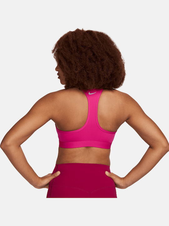 Dri-Fit Swoosh Women's Sports Bra with Light Padding Fireberry/Red Stardust/Purple Ink