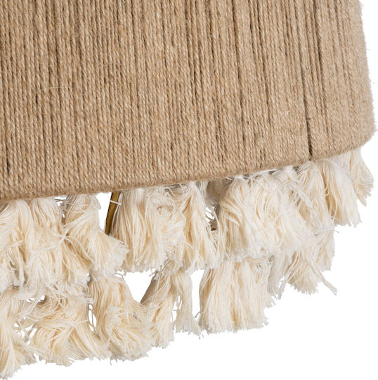 GloboStar Puertorico Ceiling Light Beige Boho with Rope for E27 Socket 80x80x80cm