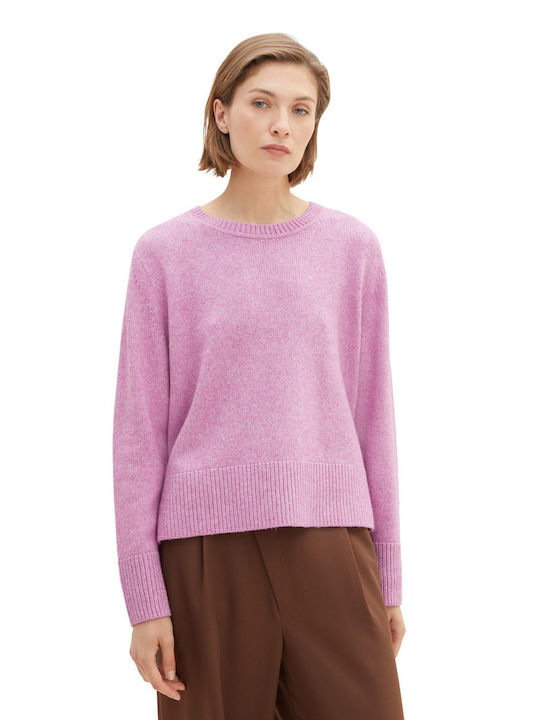 Tom Tailor Women's Long Sleeve Sweater Pink