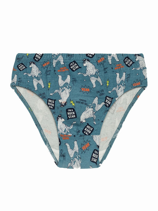 Minerva ROCK STAR Kids' Set with Briefs Grey-blue 3pcs