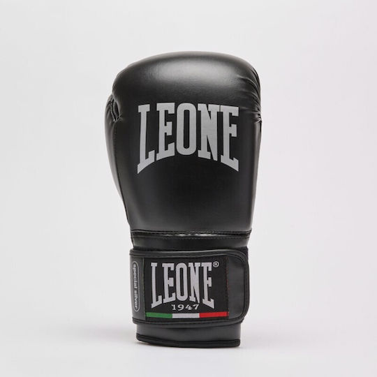 Leone 1947 Γάντια Πυγμαχίας από Συνθετικό Δέρμα για Αγώνα Μαύρα