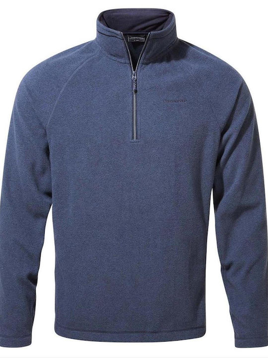 Craghoppers Herren Langarm-Pullover Ausschnitt mit Reißverschluss Blue Navy