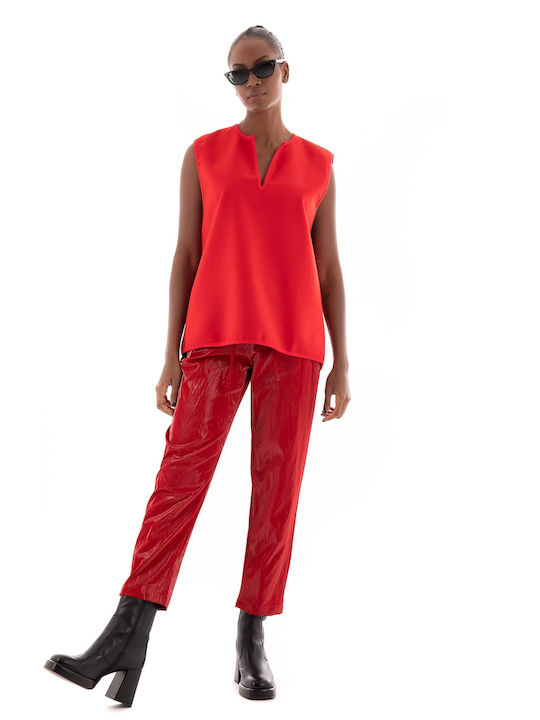 Collectiva Noir pentru Femei Bluză Fără mâneci Red