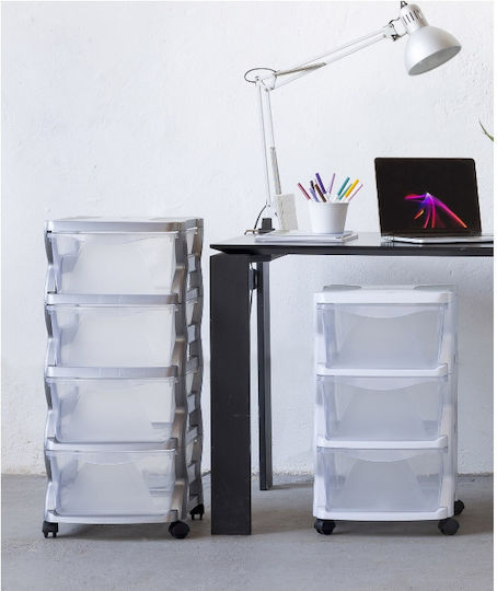 Bama Plastic Desktop Drawer 40x80x36cm White