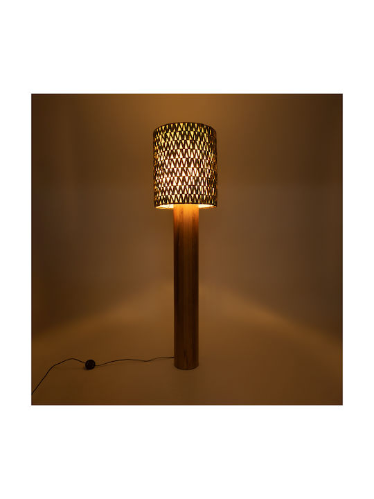 GloboStar Niihau Floor Lamp H160xW43cm. with Socket for Bulb E27 Brown