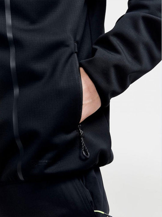 Winter Jacket Softshell Waterproof and Windproof Black