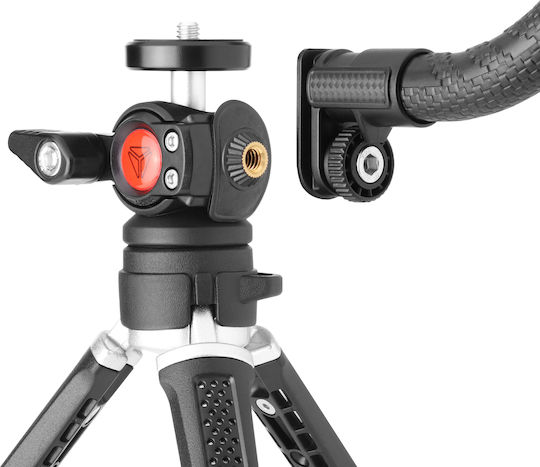 Yenkee Selfie Stick Cell Phone Tripod Bluetooth with Lighting Black