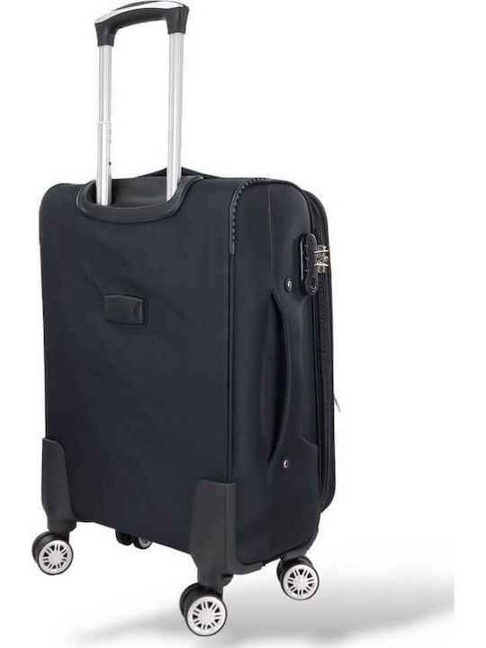 Playbags Cabin Fabric Black Suitcase With 4 Wheels