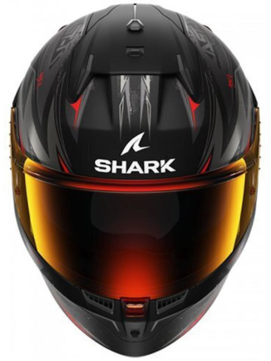 Shark D-skwal 3 Full Face Helmet with Pinlock and Sun Visor ECE 22.06 1540gr Blast-R Mat Black / Anthracite / Red