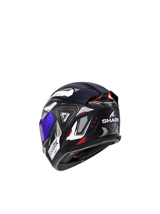 Shark Skwal I3 Linik Mat Blue / White / Red Κράνος Μηχανής Full Face ECE 22.06 1585gr με Pinlock και Sunvisor