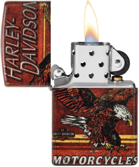 Zippo Harley-Davidson Brichetă Rezistentă La Vânt Cu Flacără Roșie