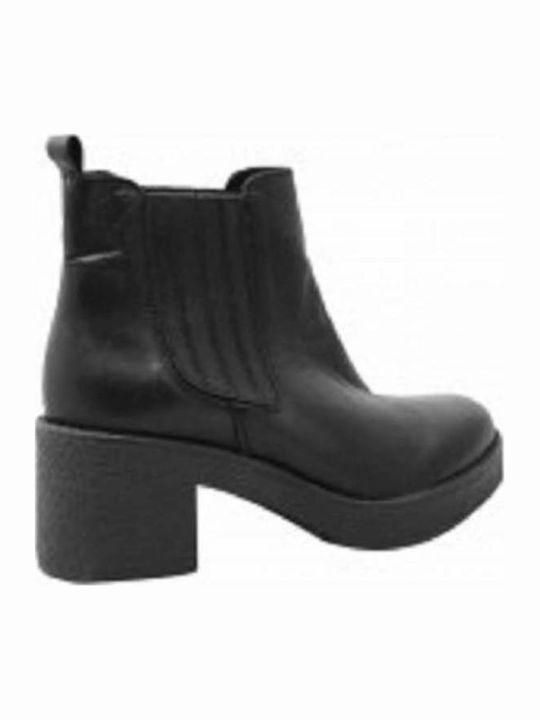 Camille Leather Women's Ankle Boots Black
