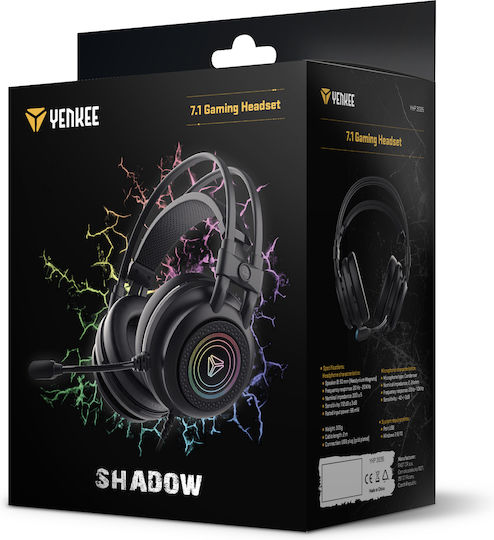 Yenkee YHP 3035 Über Ohr Gaming-Headset mit Verbindung USB Schwarz