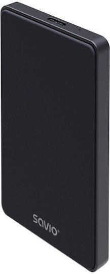Savio Θήκη για Σκληρό Δίσκο 2.5" SATA III με σύνδεση USB 3.0