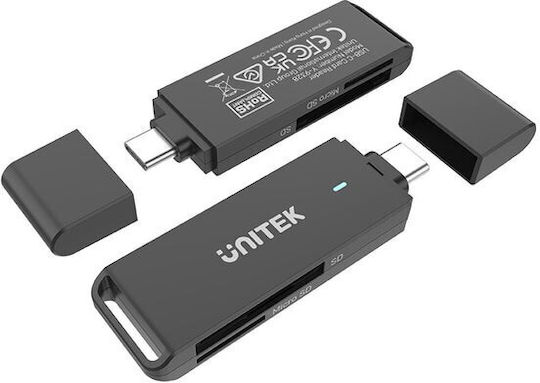Unitek Card Reader USB 3.2 Type-C για SD/microSD