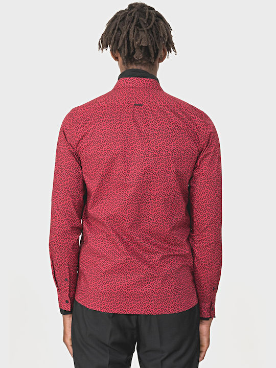 Antony Morato Men's Shirt Long Sleeve Red