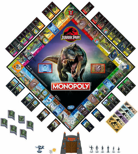 Board Game Monopoly: Jurassic Park for 2-6 Players 8+ Years Old Hasbro