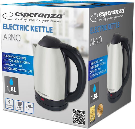 Esperanza Kettle 1.8lt 1500W Silver