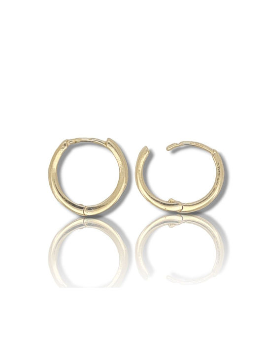 Mentzos Code Earrings Hoops made of Gold 14K