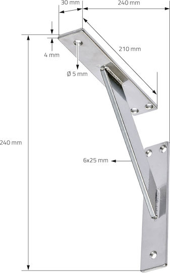 ML-Design Suporturi pentru rafturi din Aluminiu în Culoare Albastru 240x240mm 2buc 490009817