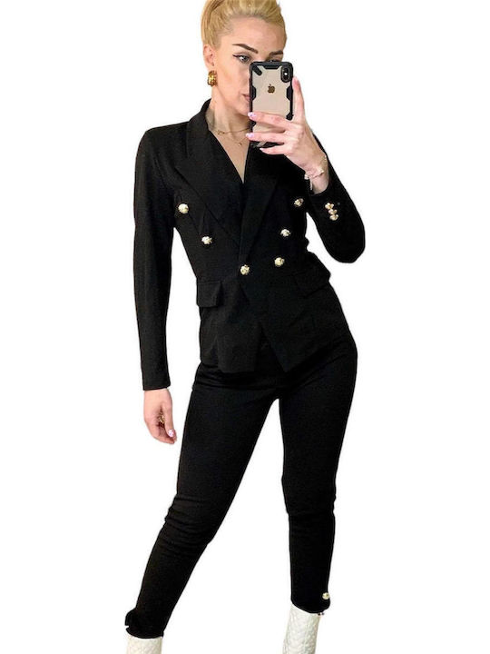 Woman's Fashion Women's Black Set with Trousers
