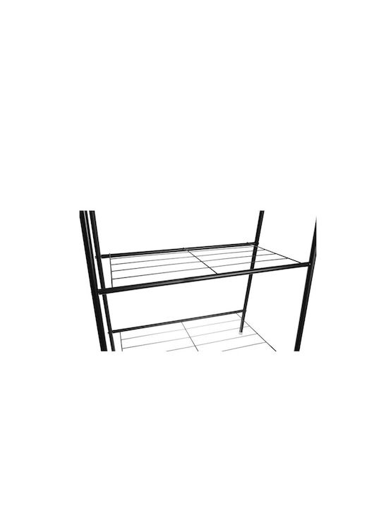 Κρεμάστρα Δαπέδου από Μέταλλο Μαύρη 60x34x153cm