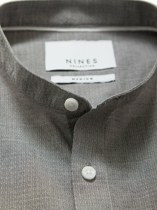 Nines Men's Shirt Long Sleeve Gray