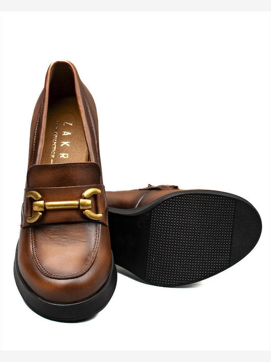 Leather Tabac Brown Heels