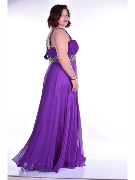 Sommer Maxi Abendkleid Lila