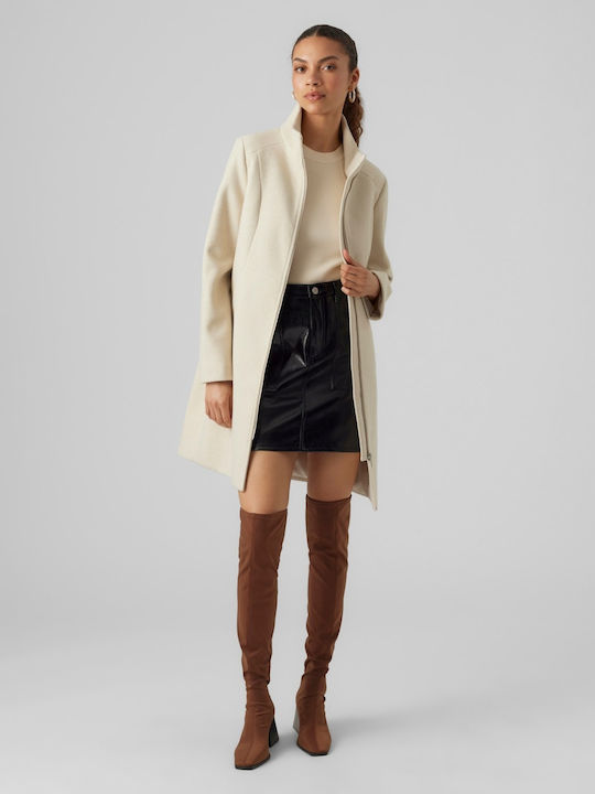 Vero Moda Women's Midi Coat Beige