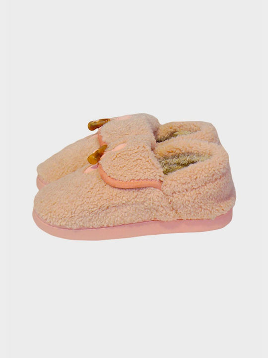 G Secret Winter Women's Slippers with fur in Pink color