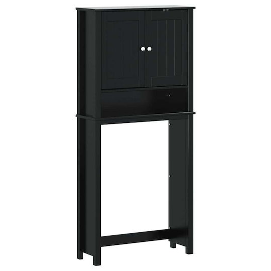 vidaXL 358557 Στήλη Μπάνιου Τοίχου για Πλυντήριο 76x27x164.5cm Μαύρη